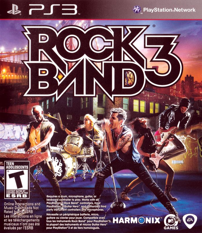 Rock Band 3 box art for Playstation 3